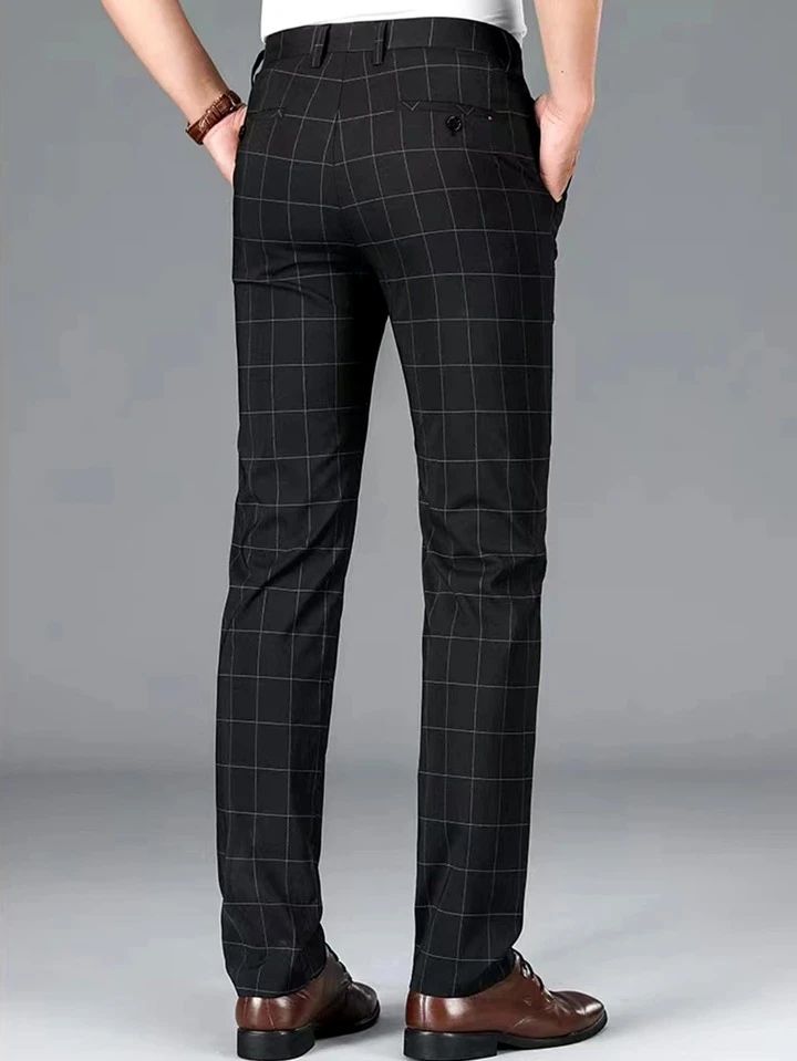 Plaid Sland Dress Pants