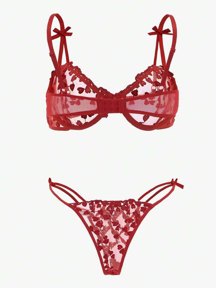 Embroidered Bra & Panty Lingerie
