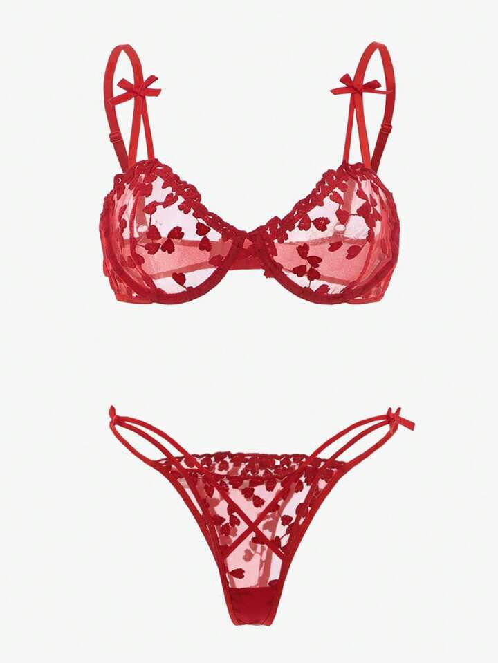 Embroidered Bra & Panty Lingerie