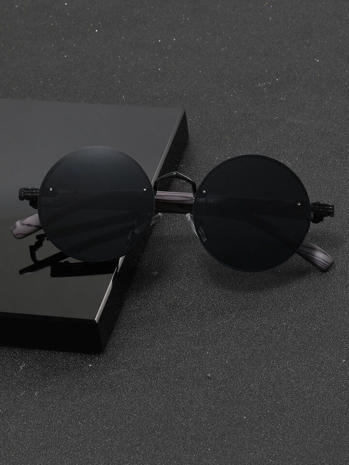 1pair Men's Metal Glasses