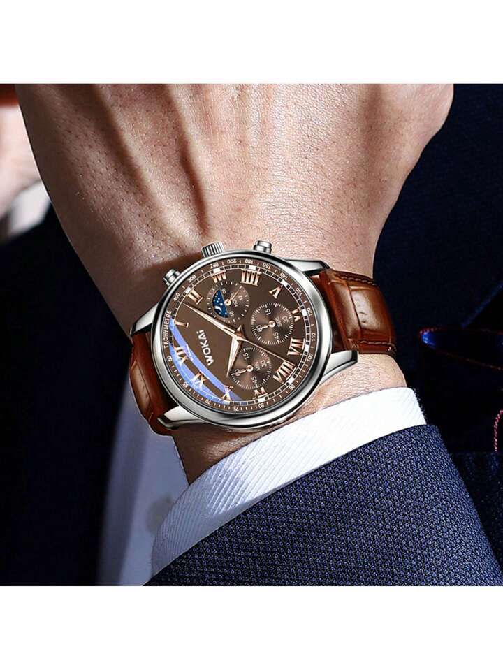 1pc Men Business Quartz Wristwatch