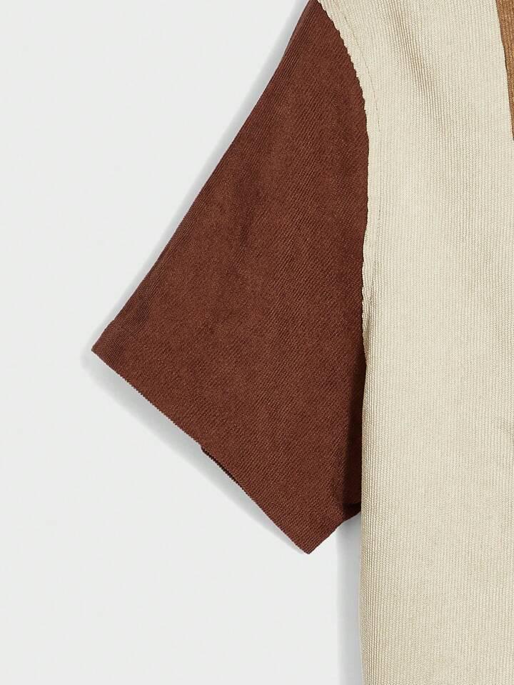 Men's Front Button Splice
