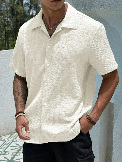 Men Casual Solid Textured