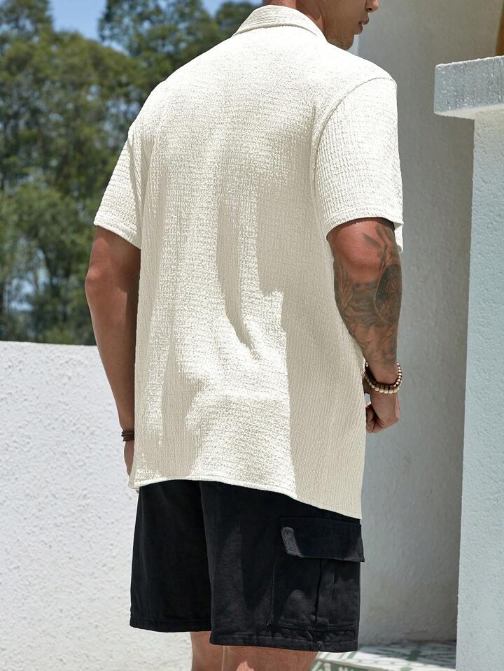 Men Casual Solid Textured