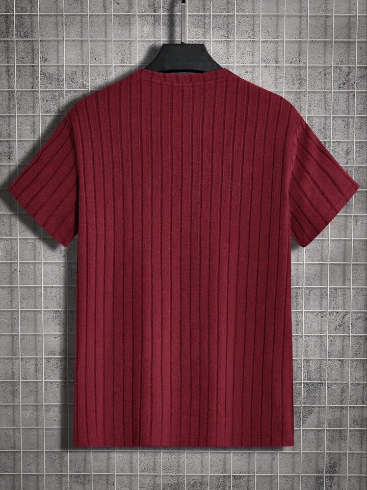 Men Knitted Short T-Shirt