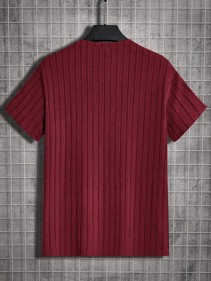 Men Knitted Short T-Shirt
