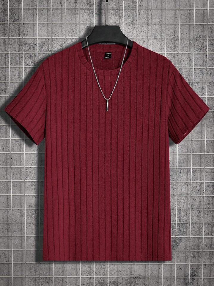 Men Knitted Short T-Shirt