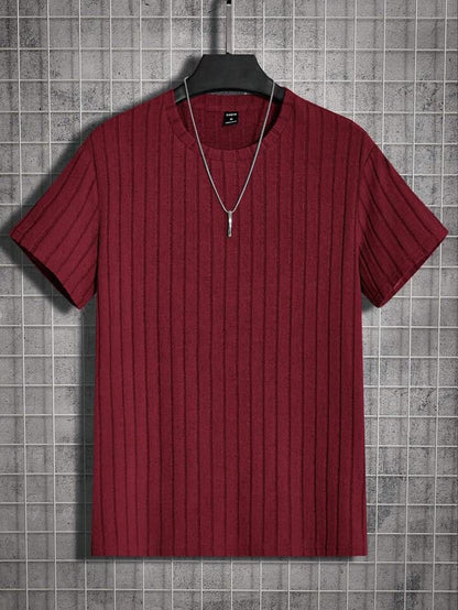 Men Knitted Short T-Shirt