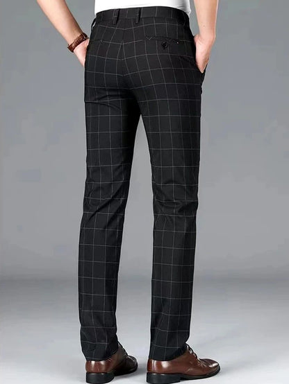 Plaid Sland Dress Pants