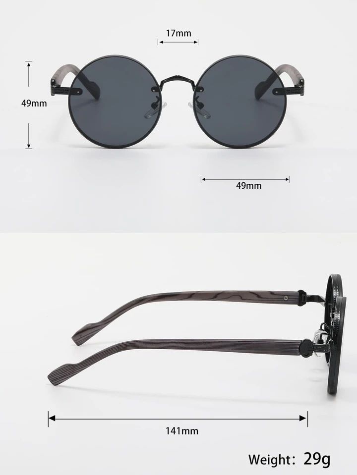 1pair Men's Metal Glasses