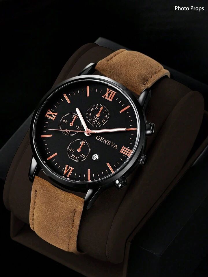 1pc Men's Fashionable Quartz-Watch