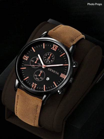 1pc Men's Fashionable Quartz-Watch