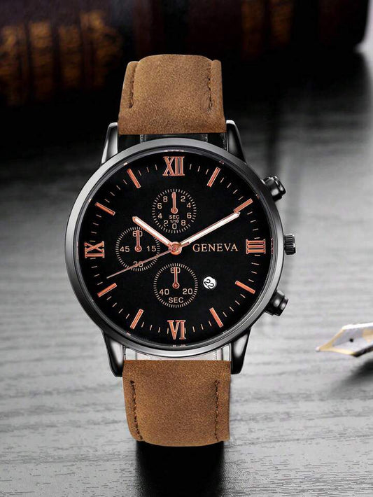 1pc Men's Fashionable Quartz-Watch