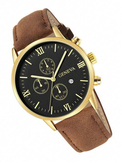 1pc Men's Fashionable Quartz Watch