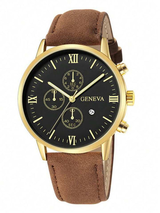 1pc Men's Fashionable Quartz Watch