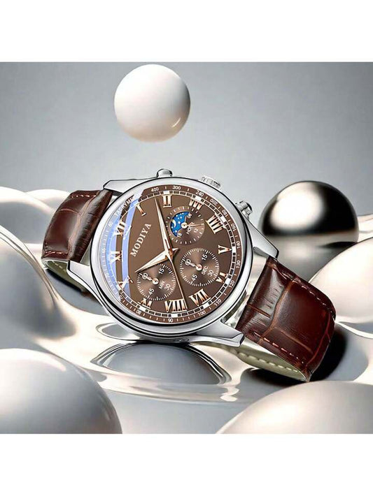 1pc Men Business Quartz Wristwatch