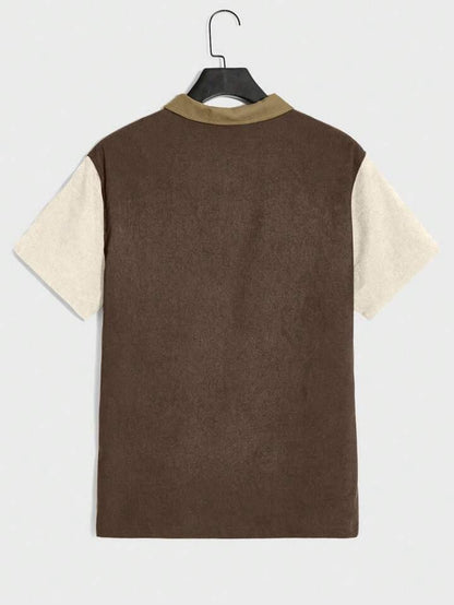 Colorblock Short Sleeve Polo Shirt