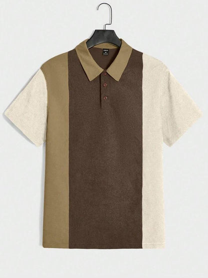 Colorblock Short Sleeve Polo Shirt
